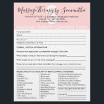 Massage Therapy Consent Budget Form Flyer<br><div class="desc">Massage Therapy Consent Budget Form</div>
