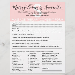 Massage Therapy Consent Budget Form Flyer