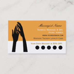 Massage Therapy Customer Loyalty Punch Card