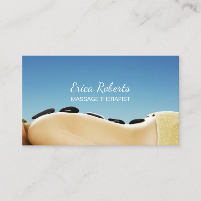 Massage Therapy Elegant Beauty Spa & Salon Business Card (Front)