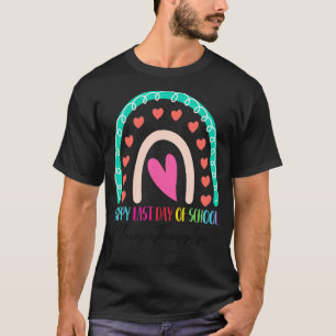 Massage Therapy Happy Last Day School Rainbow T-Shirt