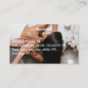 Massage Therapy Healing Hands Botanical Health Spa Business Card