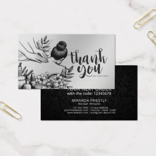 Massage Therapy Healing Hands Energy Spa Thank You