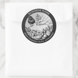 Massage Therapy Healing Hands Energy Spa Thank you Classic Round Sticker