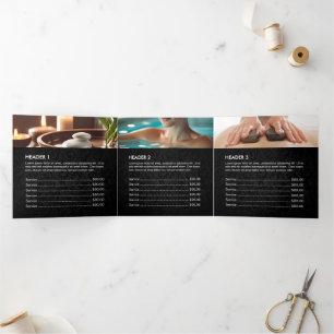 Massage Therapy Healing Hands Energy Spa Trifold