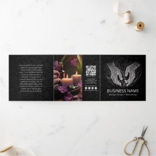 Massage Therapy Healing Hands Energy Spa Trifold