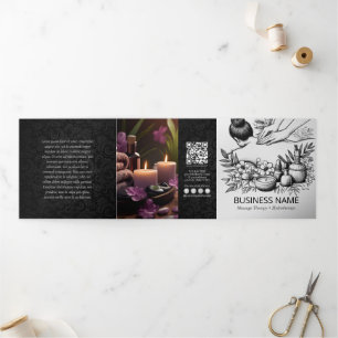 Massage Therapy Healing Hands Energy Spa Trifold