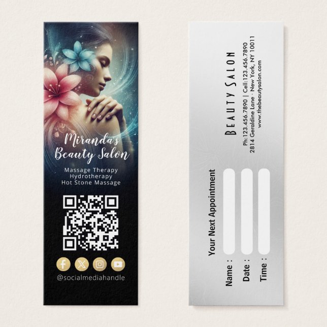 Massage Therapy Healing Hands Energy Spa Wellness (Front & Back)