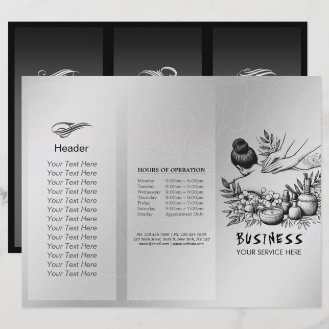 Massage Therapy Healing Hands Energy Spa Wellness (Front/Back)