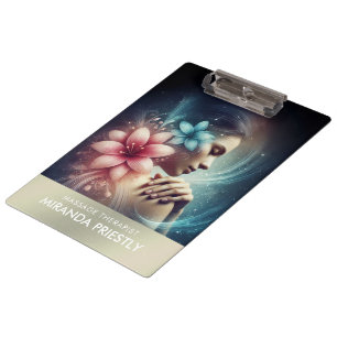 Massage Therapy Healing Hands Energy Spa Wellness Clipboard