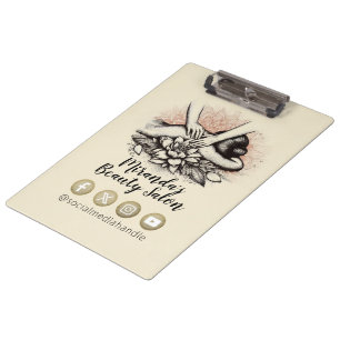 Massage Therapy Healing Hands Energy Spa Wellness Clipboard