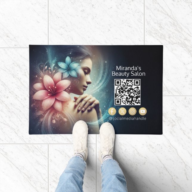 Massage Therapy Healing Hands Energy Spa Wellness Doormat (Indoor)