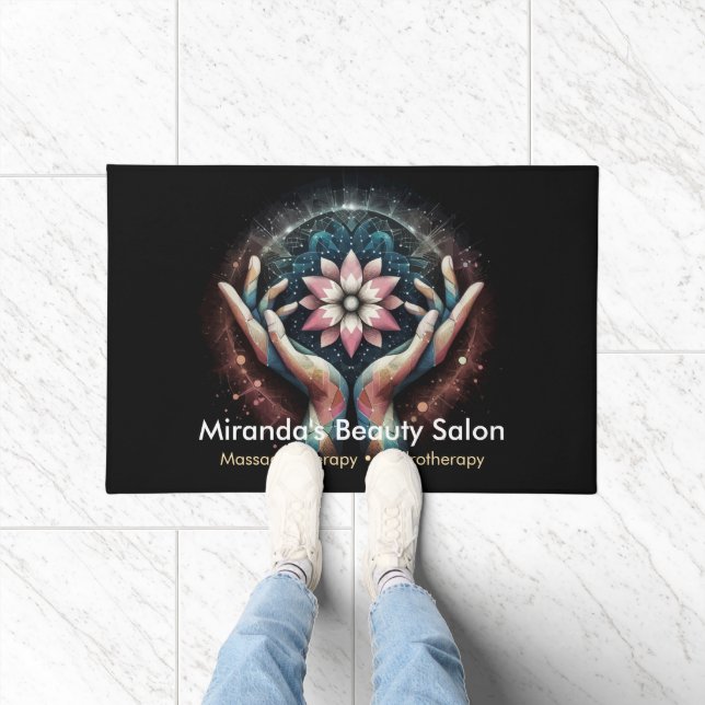 Massage Therapy Healing Hands Energy Spa Wellness Doormat (Indoor)