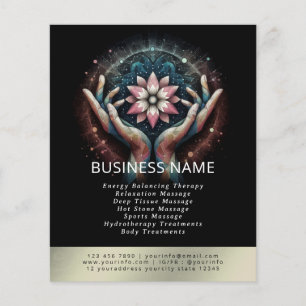 Massage Therapy Healing Hands Energy Spa Wellness Flyer