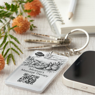 Massage Therapy Healing Hands Energy Spa Wellness Key Ring