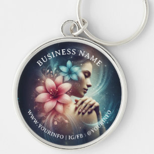 Massage Therapy Healing Hands Energy Spa Wellness Key Ring