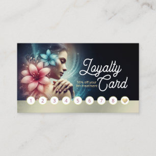 Massage Therapy Healing Hands Energy Spa Wellness Loyalty Card