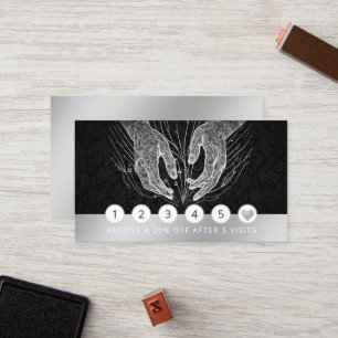 Massage Therapy Healing Hands Energy Spa Wellness Loyalty Card