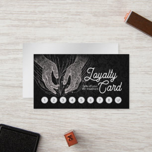 Massage Therapy Healing Hands Energy Spa Wellness Loyalty Card