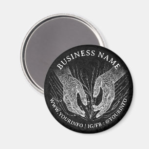 Massage Therapy Healing Hands Energy Spa Wellness Magnet