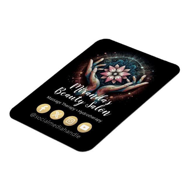 Massage Therapy Healing Hands Energy Spa Wellness Magnet (Left Side)