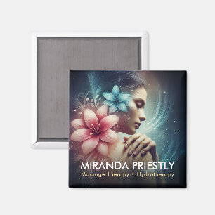 Massage Therapy Healing Hands Energy Spa Wellness Magnet