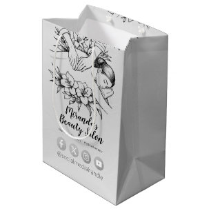 Massage Therapy Healing Hands Energy Spa Wellness Medium Gift Bag