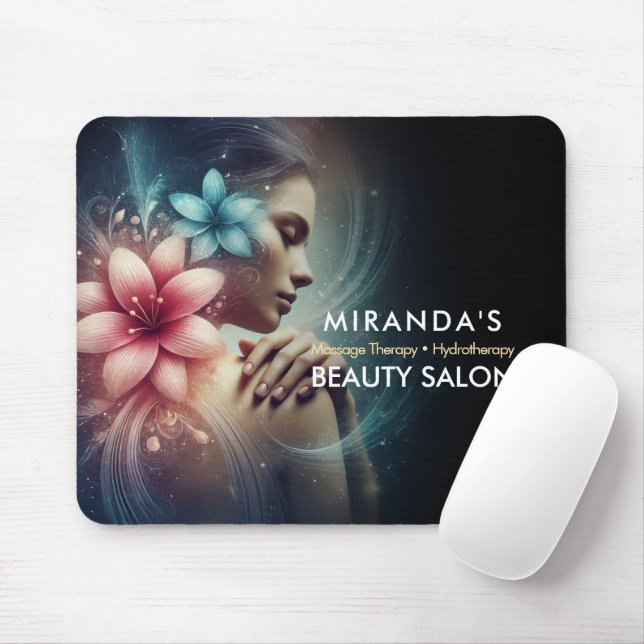 Massage Therapy Healing Hands Energy Spa Wellness Mouse Mat (With Mouse)