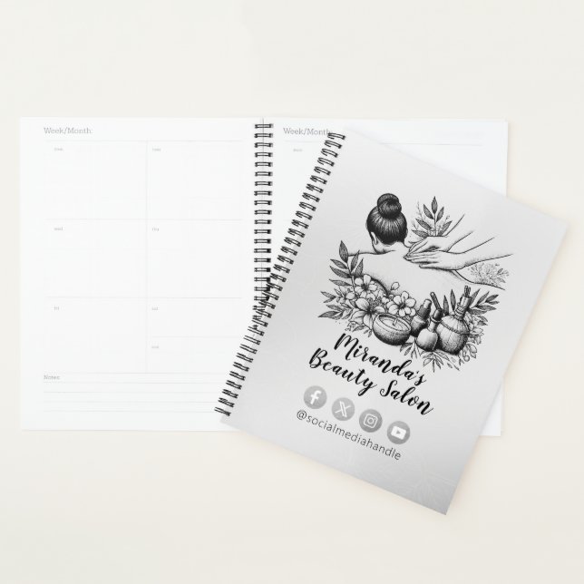 Massage Therapy Healing Hands Energy Spa Wellness Planner (Display)