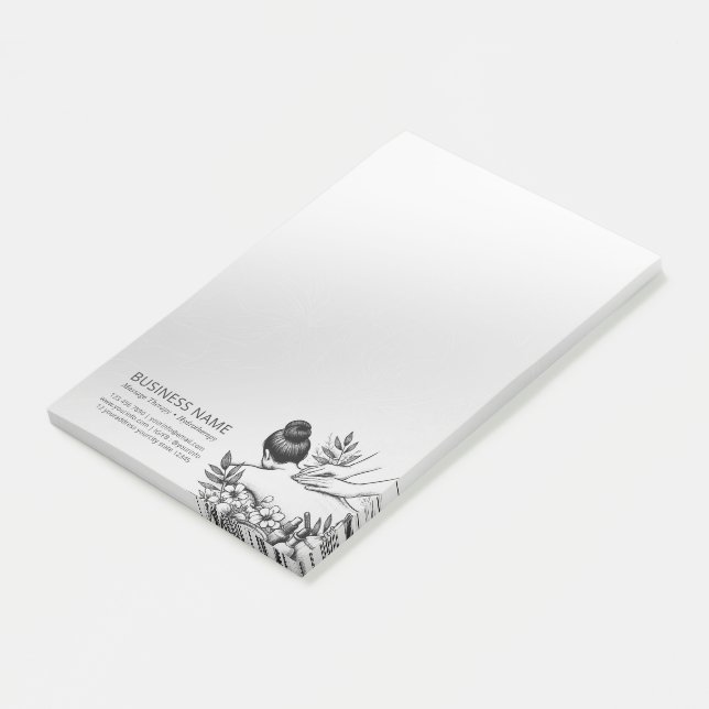 Massage Therapy Healing Hands Energy Spa Wellness Post-it Notes (Angled)