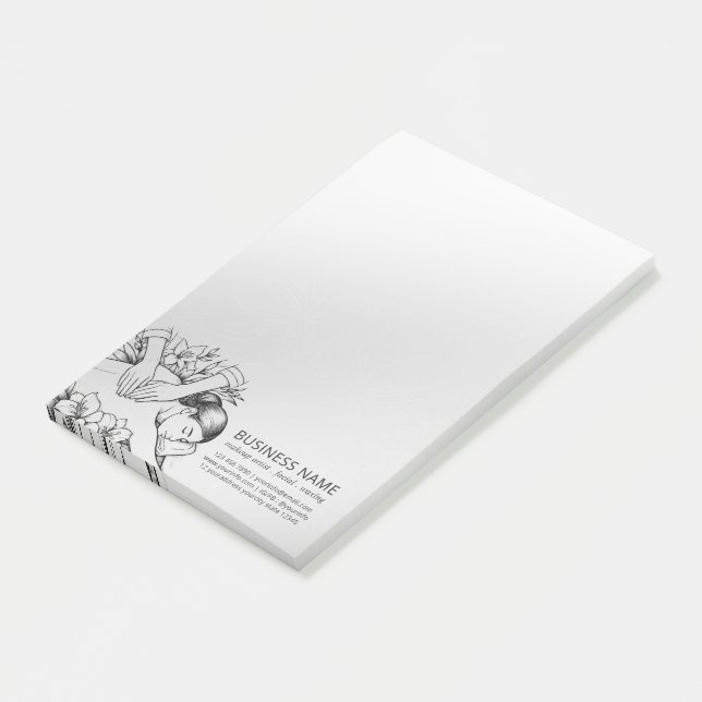 Massage Therapy Healing Hands Energy Spa Wellness Post-it Notes (Angled)