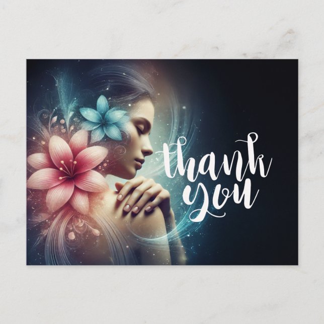 Massage Therapy Healing Hands Energy Spa Wellness Postcard (Front)