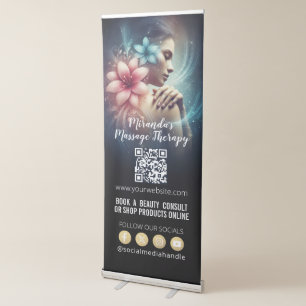 Massage Therapy Healing Hands Energy Spa Wellness Retractable Banner