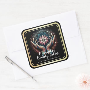 Massage Therapy Healing Hands Energy Spa Wellness Square Sticker