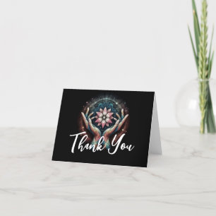 Massage Therapy Healing Hands Energy Spa Wellness Thank You Card