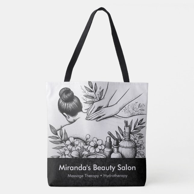 Massage Therapy Healing Hands Energy Spa Wellness Tote Bag (Front)