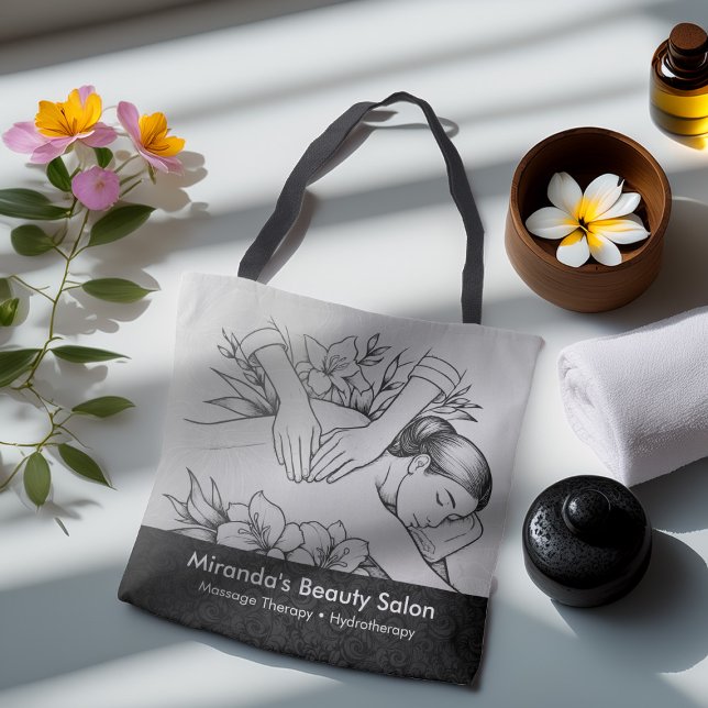 Massage Therapy Healing Hands Energy Spa Wellness Tote Bag (Creator Uploaded)