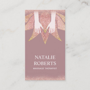 Massage Therapy Healing Hands & Lotus Flower Spa Loyalty Card