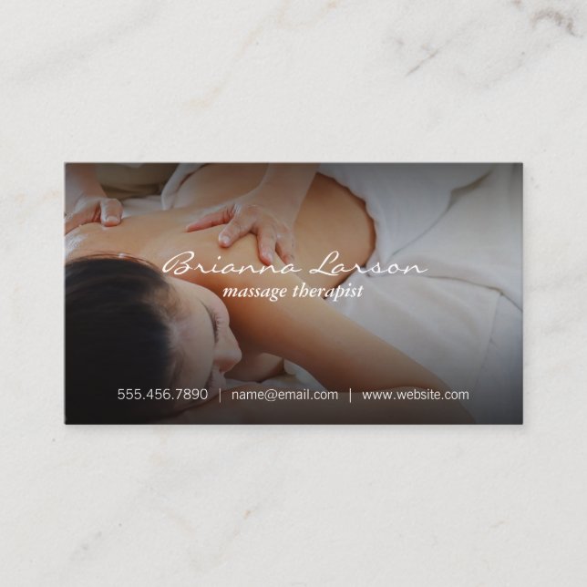 Massage Therapy | Health Wellness Business Card (Front)
