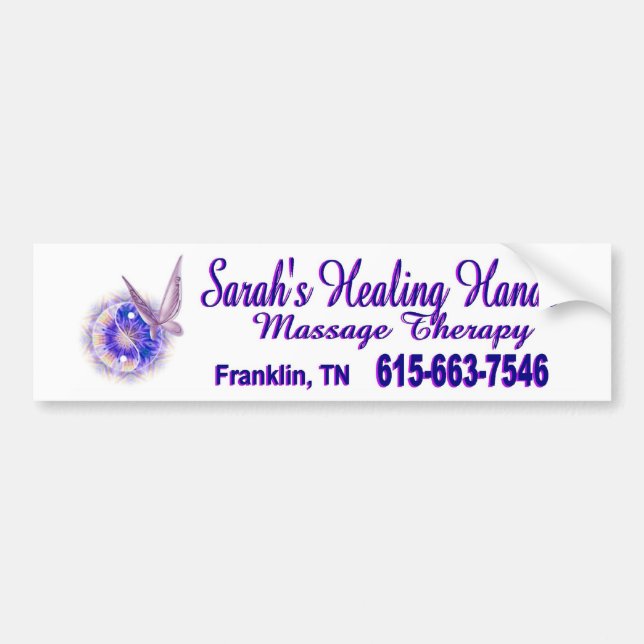 Massage Therapy in Franklin Tennessee Bumper Sticker (Front)
