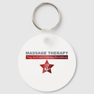 Massage Therapy in Ruby Red Key Ring