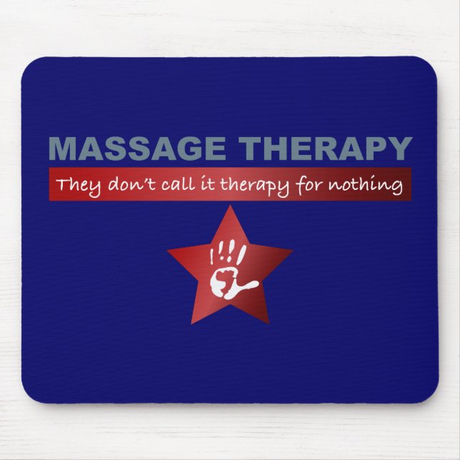 Massage Therapy in Ruby Red Mouse Mat (Front)