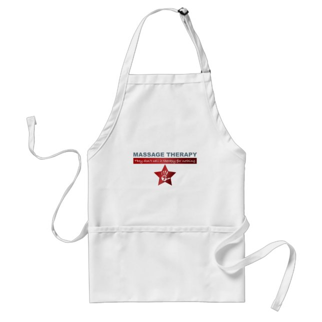 Massage Therapy in Ruby Red Standard Apron (Front)