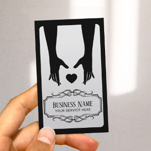 Massage Therapy Minimal Healing Hands Vintage Business Card