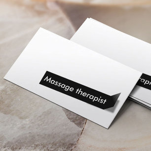 Massage Therapy Minimalist Plain Business Card