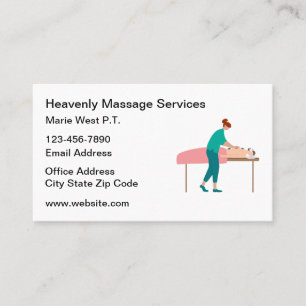 Massage Therapy Modern Business Cards