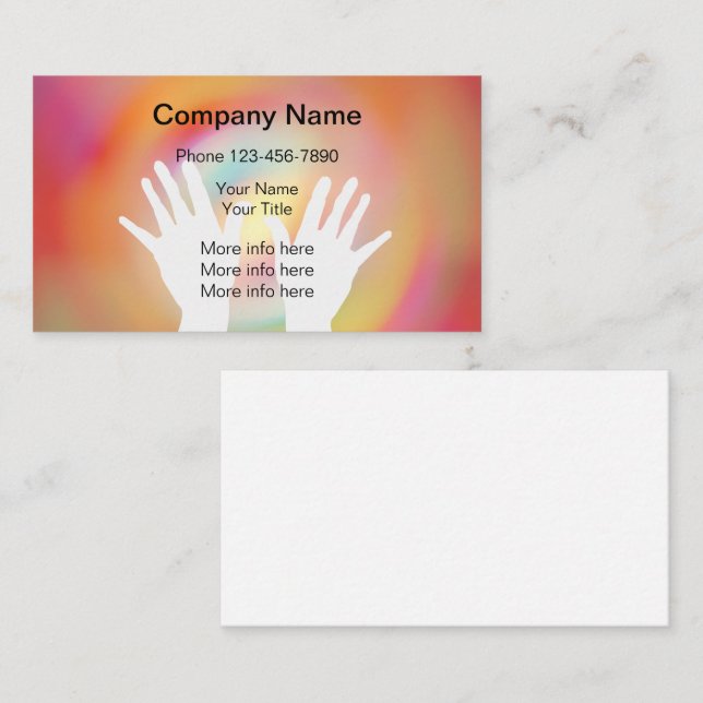 Massage Therapy Modern Design Business Card (Front/Back)