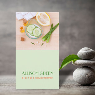 Massage Therapy Natural Essential Oil Aromatherapy Business Card