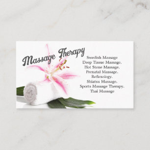 Massage Therapy /Orchid Business Card