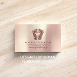 Massage Therapy Reflexology Feet Reiki Rose Glitte Business Card<br><div class="desc">Elegance and harmony 
Minimalism and glam
florenceK design</div>